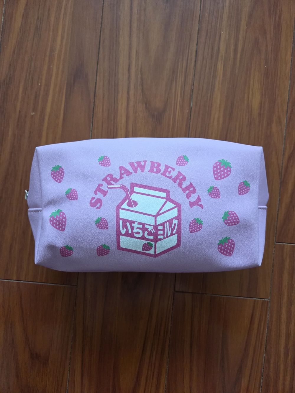 Strawberry Milk Pink Cosmetic Pouch